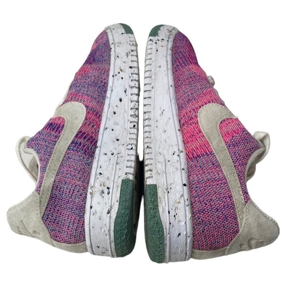 Nike Air Force 1 Crater Flyknit Fuchsia Glow Pink Purple Women's Size 6 Shoes - Picture 7 of 8